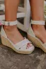 The Grace Denim Espadrille Wedge in Light Wash sold by Impressions