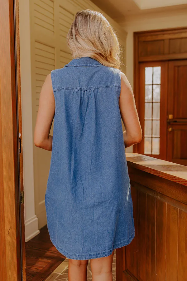 Picture Perfect Smile Denim Mini Dress sold by Impressions product image thumbnail 5