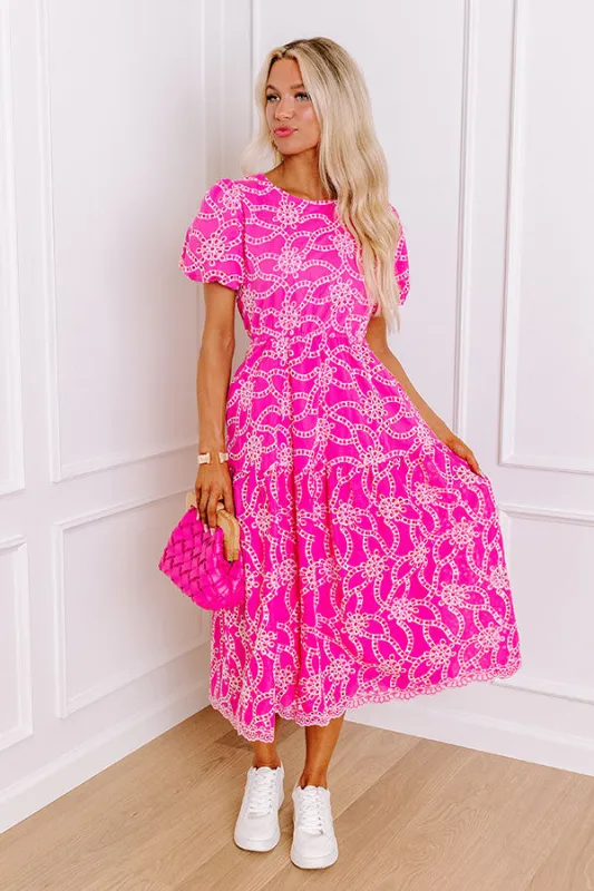 Sweet Surprise Eyelet Midi Dress sold by Impressions
