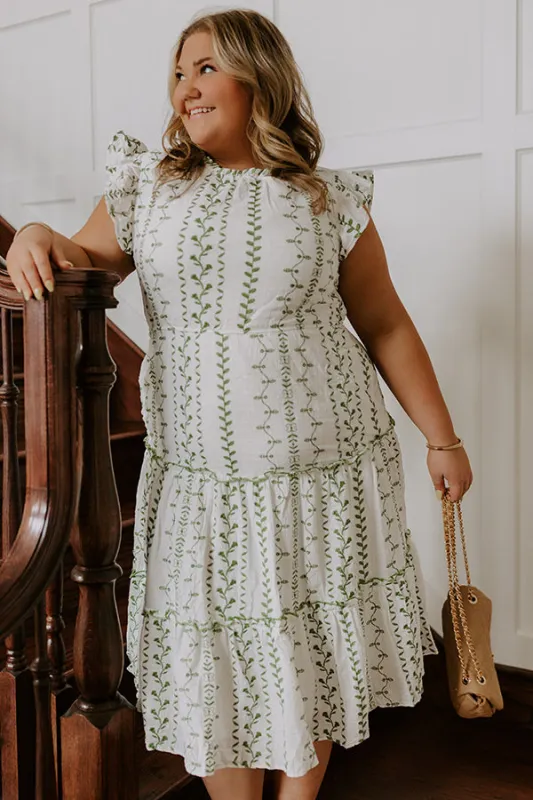 Ivy Lane Embroidered Midi Dress Curves sold by Impressions