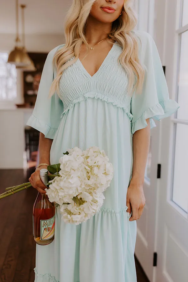 Charming Glance Tiered Maxi Dress in Mint sold by Impressions product image thumbnail 2