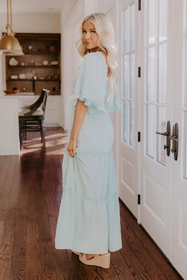 Charming Glance Tiered Maxi Dress in Mint sold by Impressions product image thumbnail 3