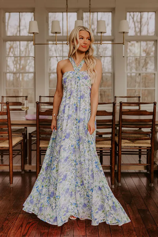 Wisteria Dream Floral Maxi Dress sold by Impressions