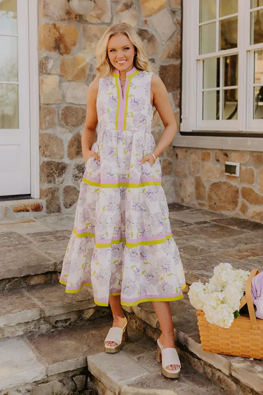 Wisteria Avenue Floral Midi Dress sold by Impressions