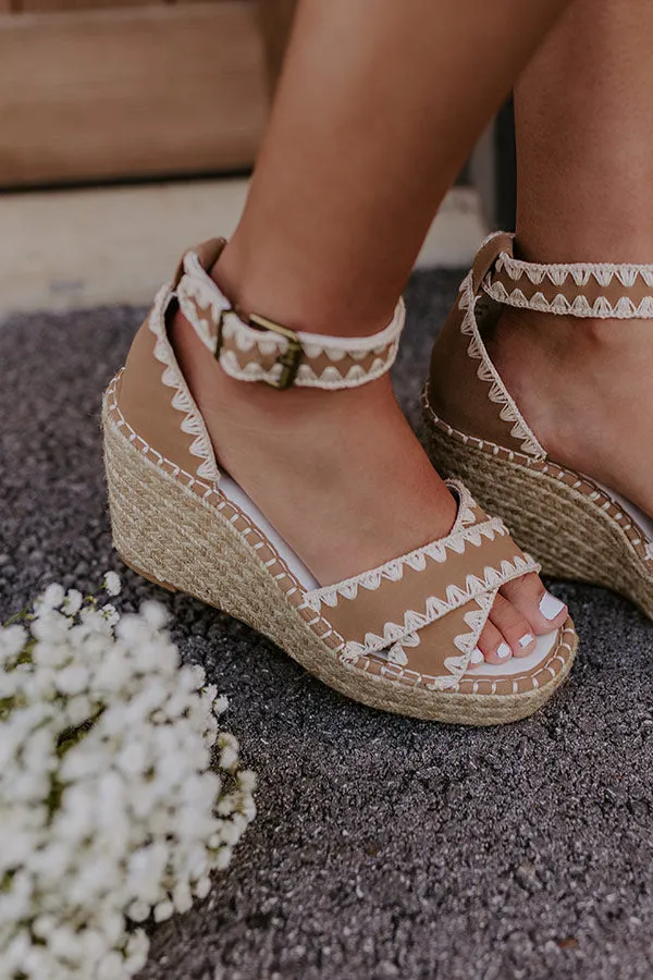 The Grace Faux Nubuck Espadrille Wedge in Camel sold by Impressions product image thumbnail 2