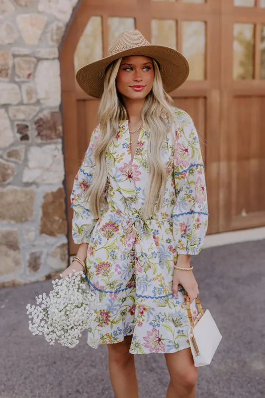 French Garden Floral Mini Dress sold by Impressions