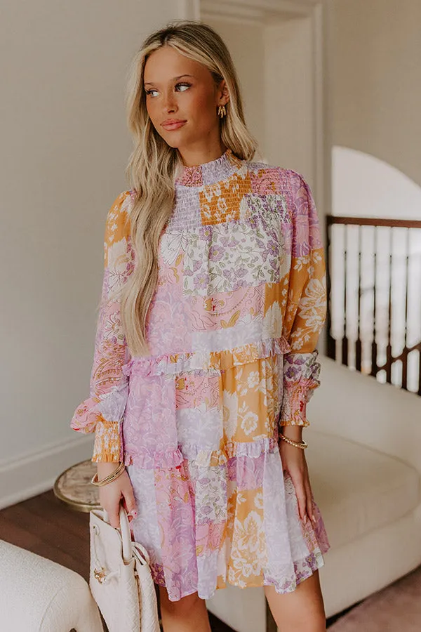 Whispering Wildflowers Tiered Mini Dress sold by Impressions