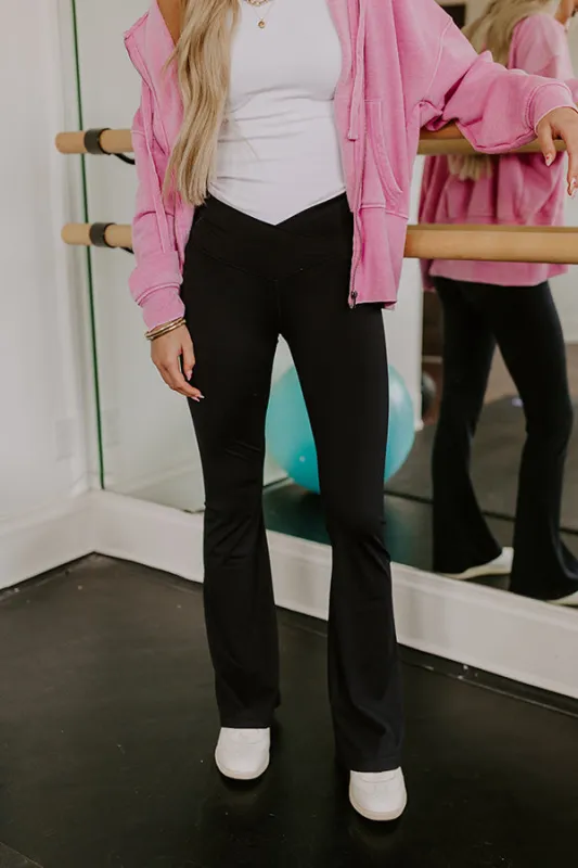 Casual Stroll High Waist Buttery Soft Flares in Black sold by Impressions