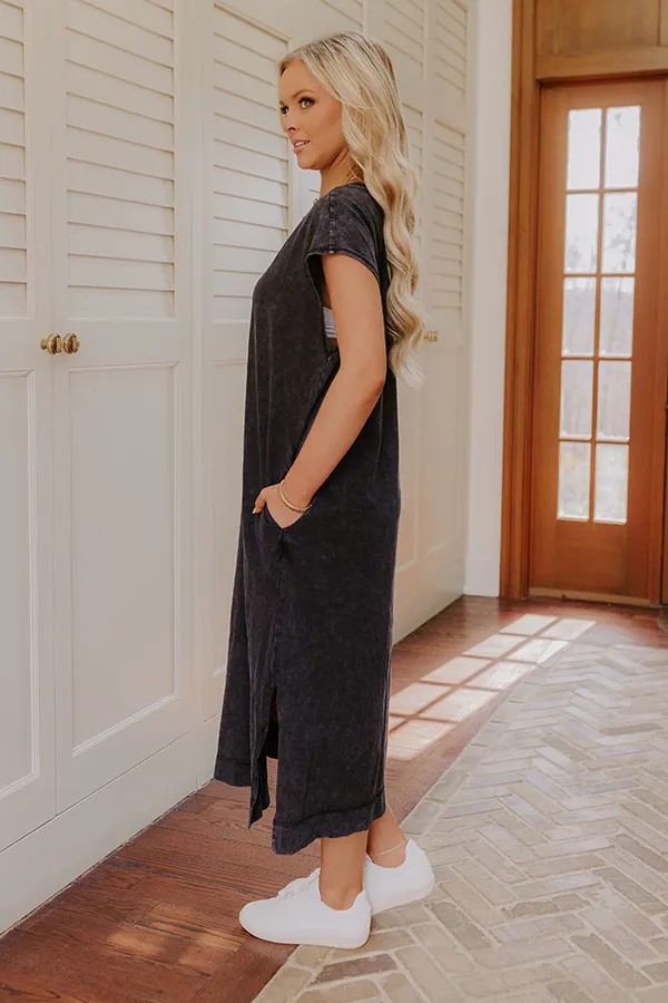 Beach Daydream Vintage Wash Midi Dress in Vintage Black sold by Impressions product image thumbnail 3