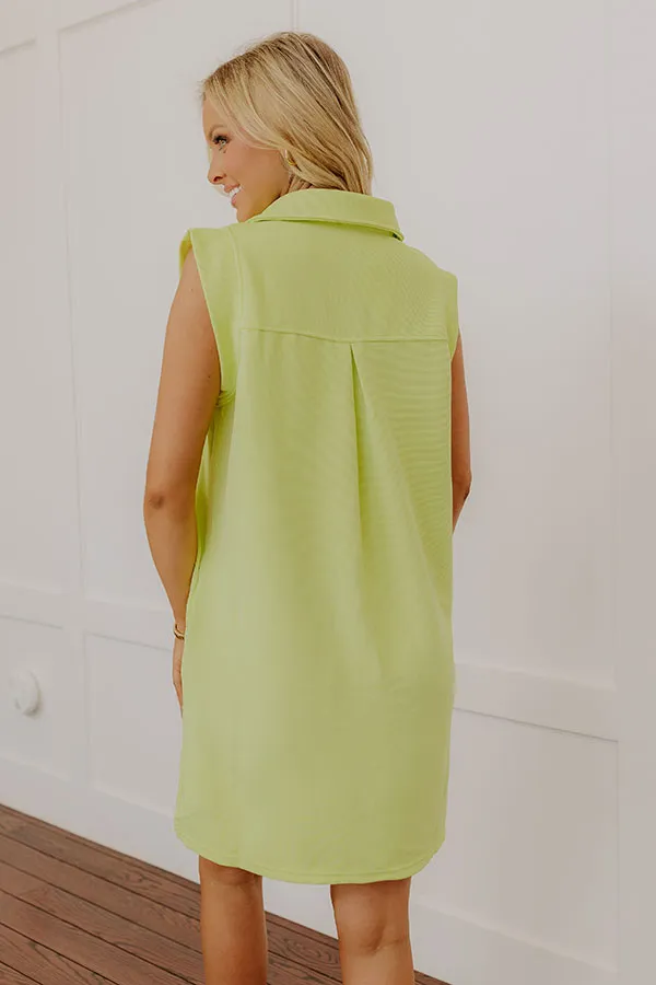 Coastal Dreamer Mini Dress in Lime Punch sold by Impressions product image thumbnail 5