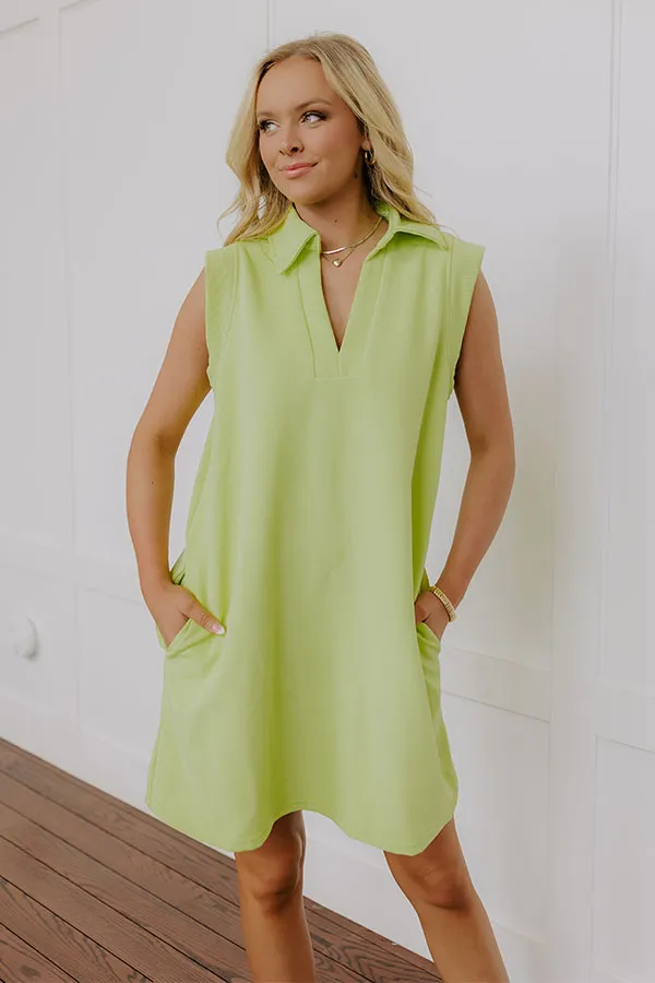 Coastal Dreamer Mini Dress in Lime Punch sold by Impressions product image thumbnail 2