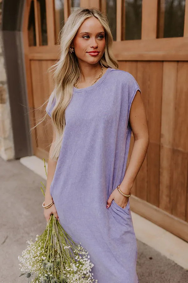 Beach Daydream Vintage Wash Midi Dress in Purple sold by Impressions product image thumbnail 2
