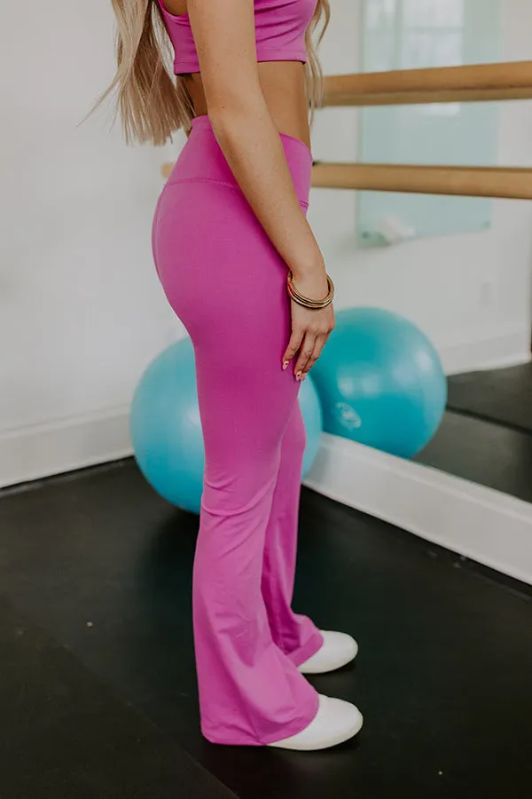 Casual Stroll High Waist Buttery Soft Flares in Violet sold by Impressions product image thumbnail 4