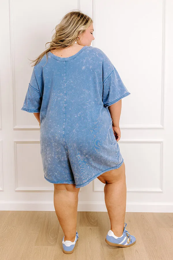 Easy To Style Vintage Wash Romper in Blue Curves sold by Impressions product image thumbnail 5