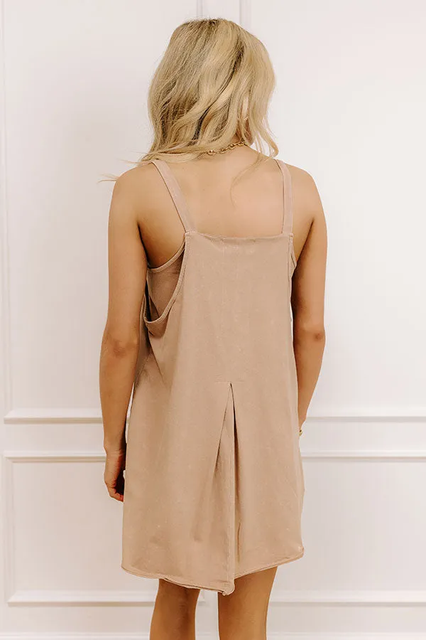 Beach Day Vintage Wash Romper Dress in Iced Mocha sold by Impressions product image thumbnail 5