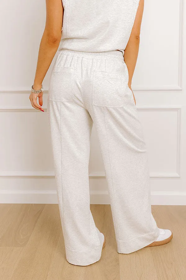 Bistro Hangout High Waist Heathered Wide Leg Pants sold by Impressions product image thumbnail 4