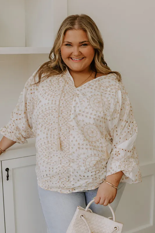 Boho Cutie Eyelet Top Curves sold by Impressions