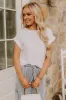 Casual Couture Knit Tee in White sold by Impressions