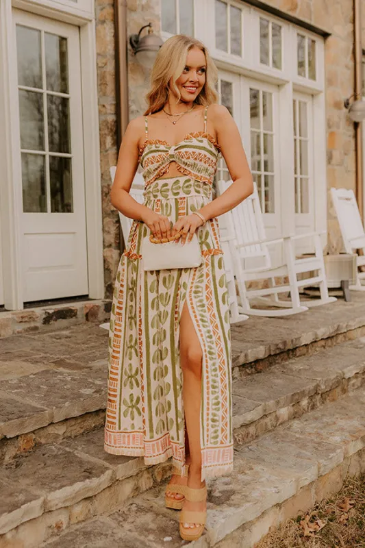 Desert Dreams Smocked Maxi Dress sold by Impressions