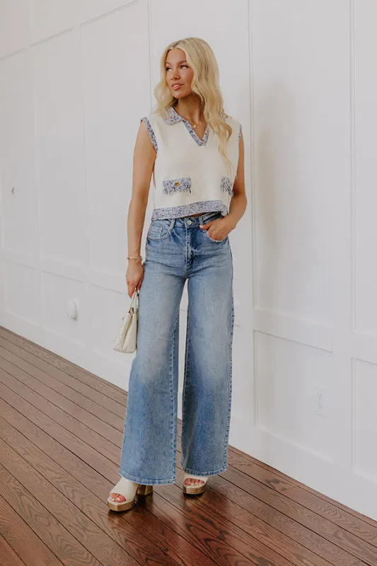 The Eva High Waist Wide Leg Jean sold by Impressions