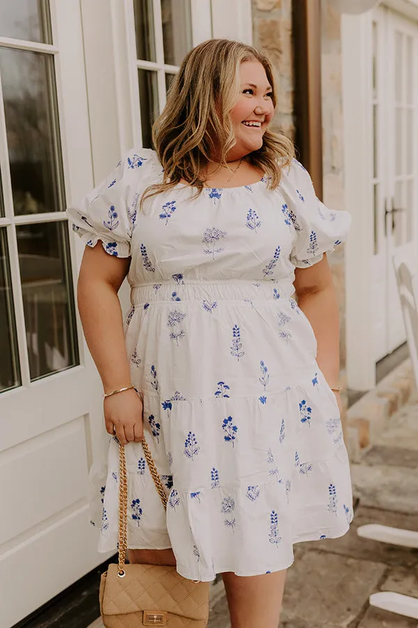 Botanical Moment Embroidered Mini Dress Curves sold by Impressions