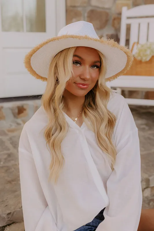 Coastal Dreams Raffia Woven Hat in White sold by Impressions