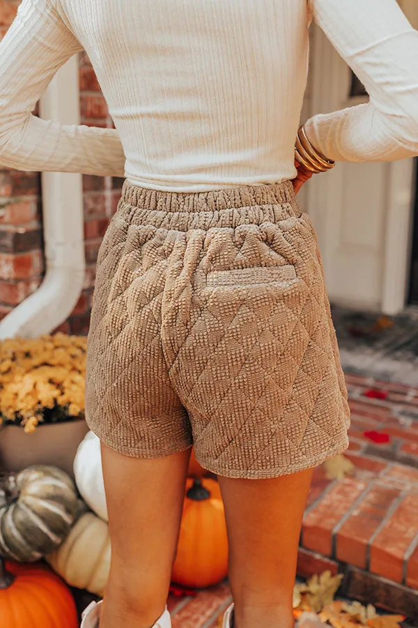 The Ava High Waist Velvet Skort in Warm Taupe sold by Impressions product image thumbnail 4