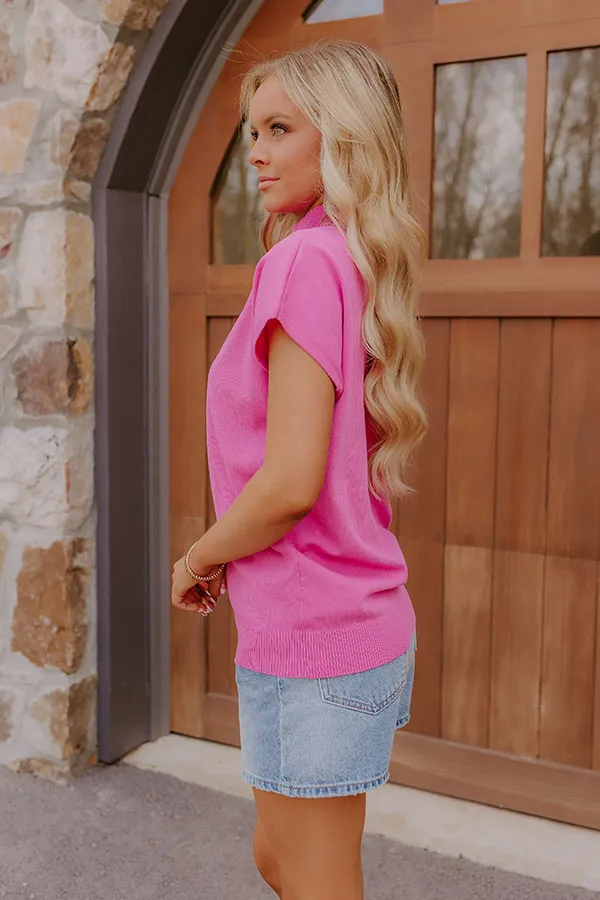 Statement Piece Knit Top in Pink sold by Impressions product image thumbnail 3