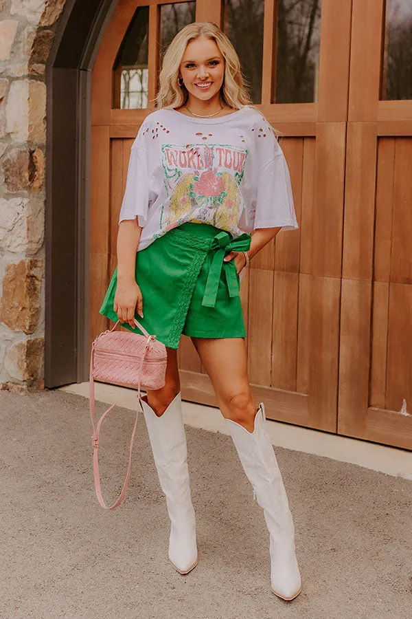 The Ariel High Waist Skort in Green sold by Impressions