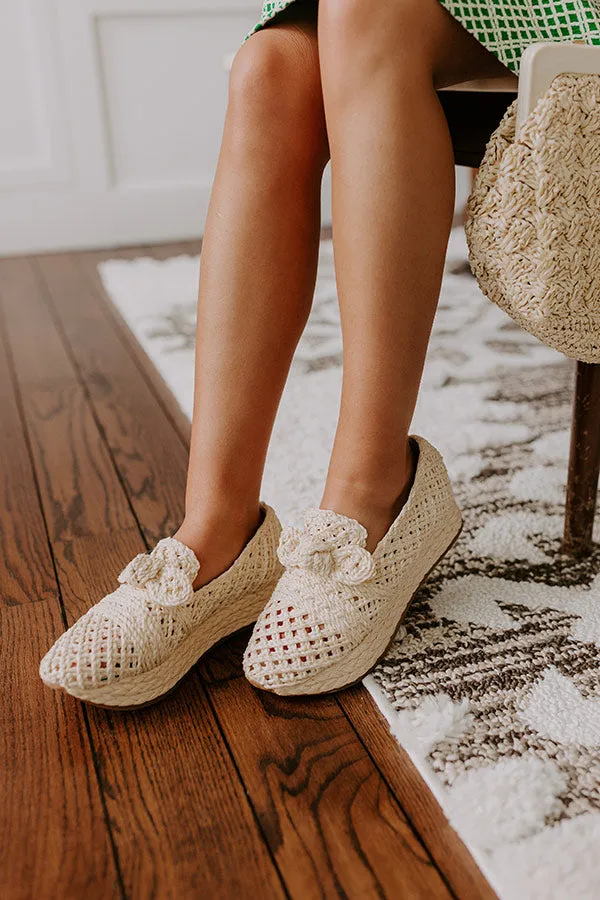 The Kayla Raffia Woven Platform Loafer sold by Impressions