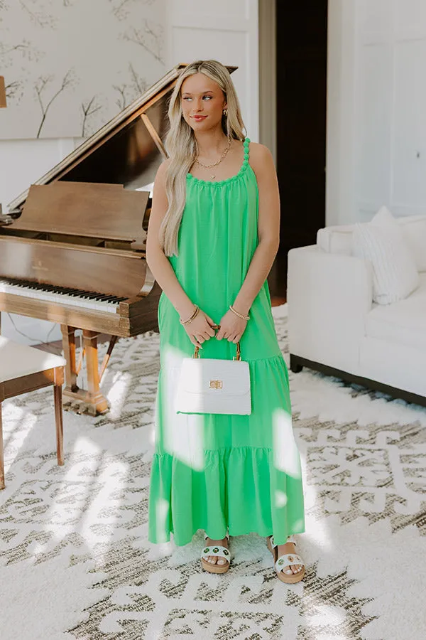 Feeling Giddy Maxi Dress in Kelly Green sold by Impressions