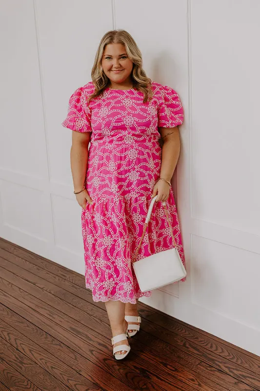 Sweet Surprise Eyelet Midi Dress Curves sold by Impressions