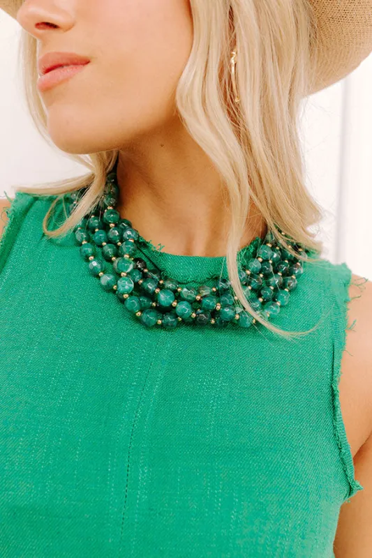 Lady Luck Layered Necklace in Green sold by Impressions