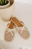 The Elsie Faux Leather Woven Flats in Ivory sold by Impressions