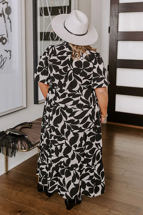 Floating On Cloud Nine Midi Dress in Black Curves sold by Impressions product image thumbnail 4