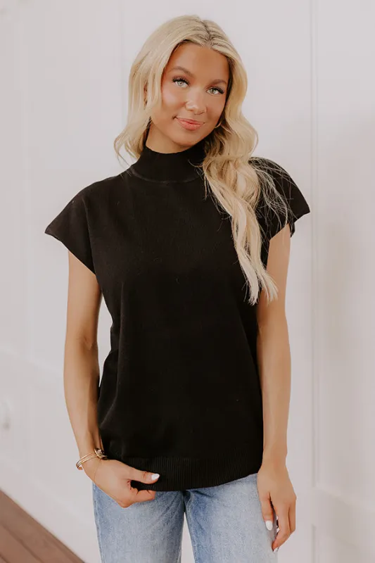 Statement Piece Knit Top in Black sold by Impressions