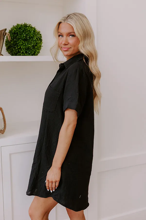 Boardwalk Cutie T-Shirt Mini Dress in Black sold by Impressions product image thumbnail 4