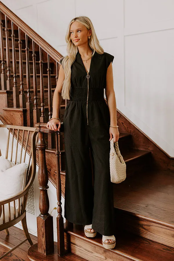 Vip Party Wide Leg Jumpsuit in Black sold by Impressions