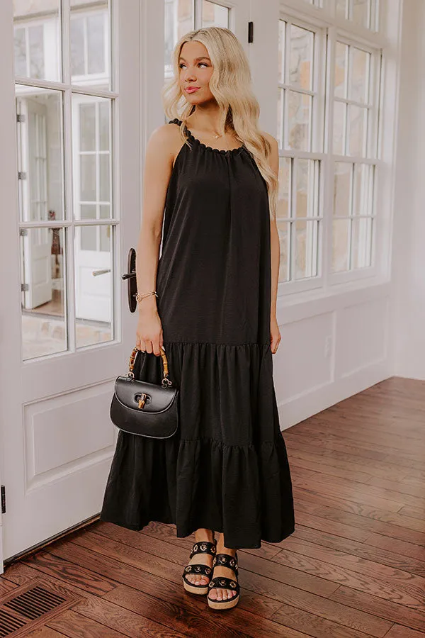 Feeling Giddy Maxi Dress in Black sold by Impressions