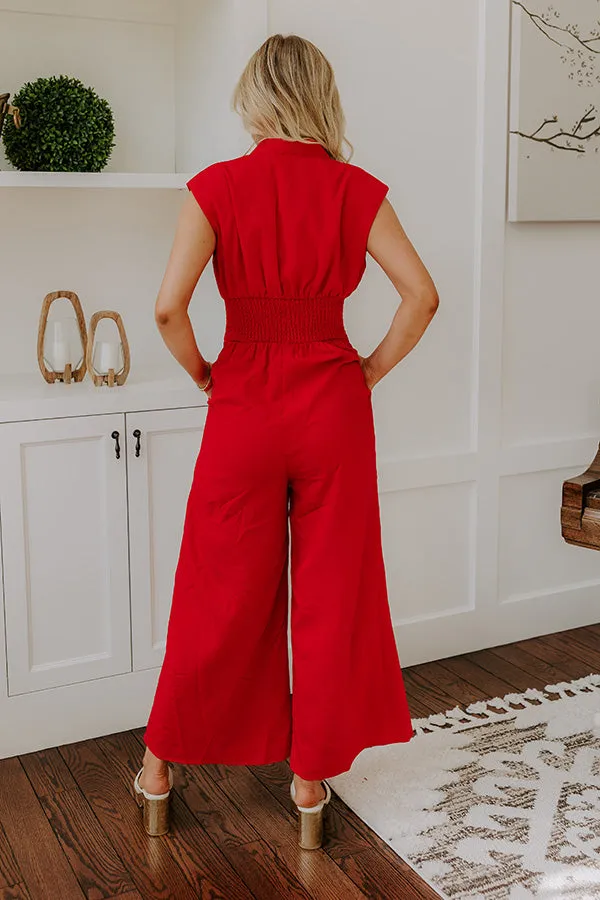 Vip Party Wide Leg Jumpsuit in Red sold by Impressions product image thumbnail 5