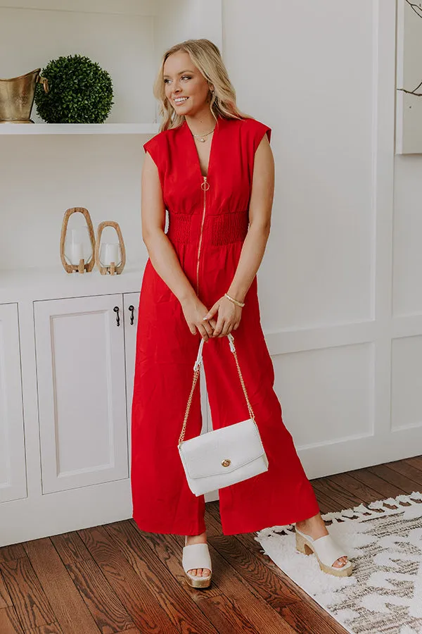 Vip Party Wide Leg Jumpsuit in Red sold by Impressions product image thumbnail 2