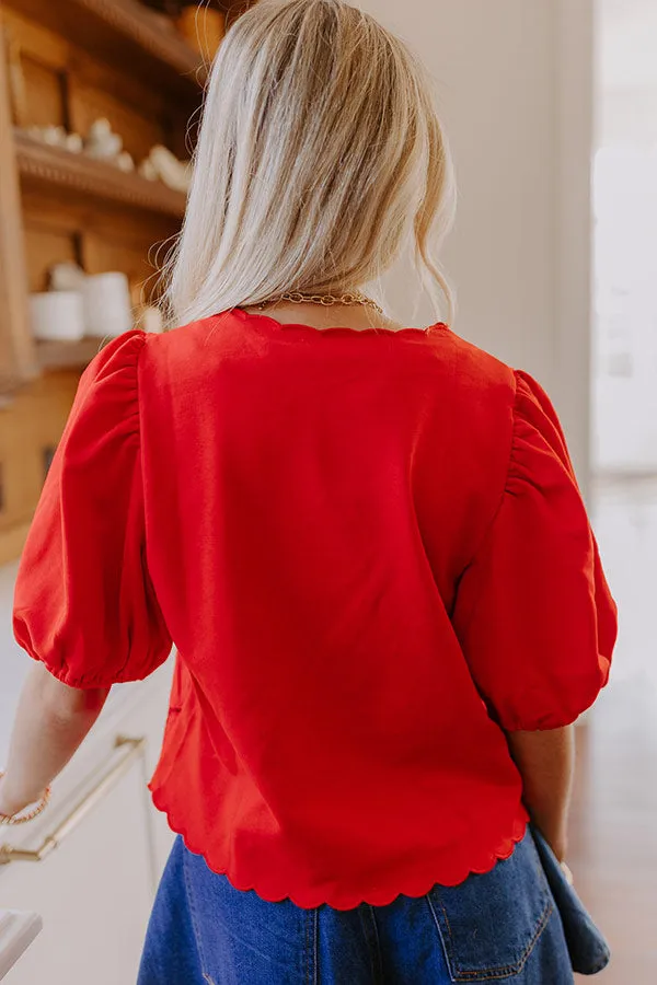 Sassy Mood Embroidered Front Tie Top sold by Impressions product image thumbnail 5