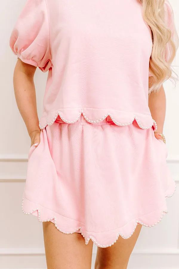 Casual Outing Pearl Embellished Top in Pink sold by Impressions product image thumbnail 3