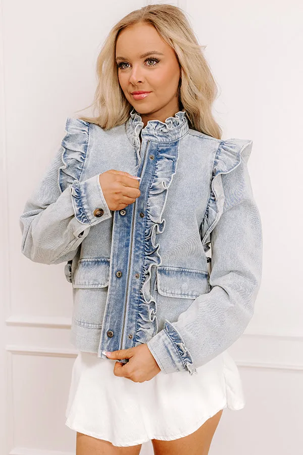 The Emily Ruffle Denim Jacket sold by Impressions product image thumbnail 3