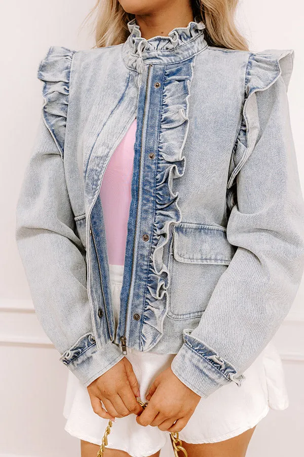 The Emily Ruffle Denim Jacket sold by Impressions product image thumbnail 4