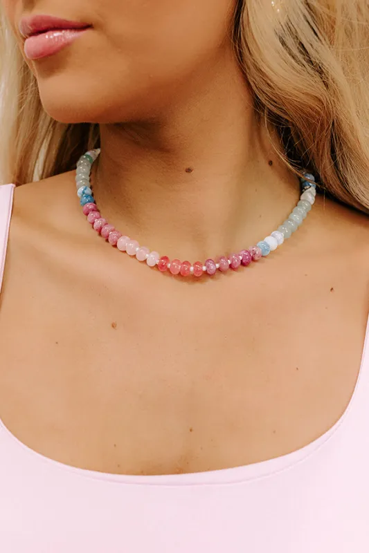 Calm Energy Semi Precious Necklace in Pink sold by Impressions