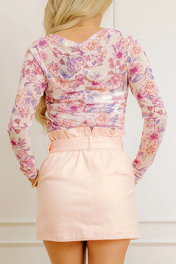 Serene Gardens Ruched Mesh Top sold by Impressions product image thumbnail 3