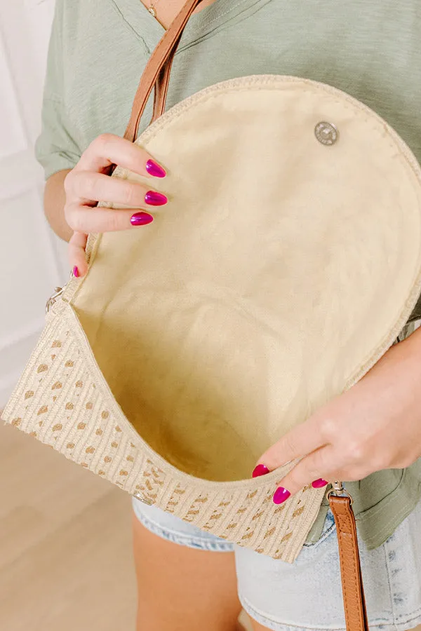 Cocktail Hour Raffia Woven Clutch in Beige sold by Impressions product image thumbnail 5