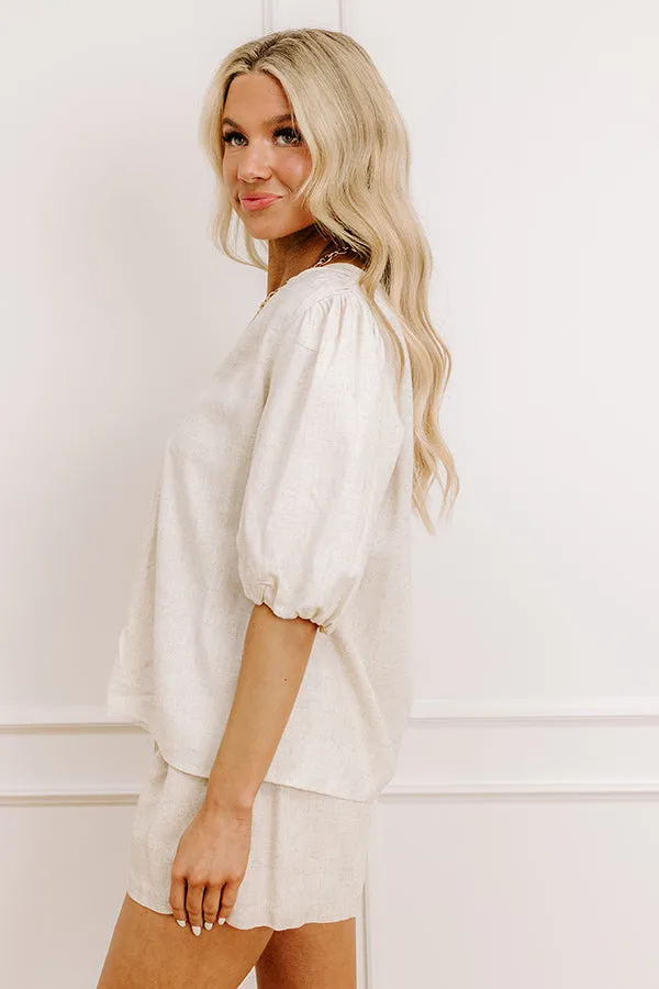 Oceanside Bliss Linen-Blend Top sold by Impressions product image thumbnail 3