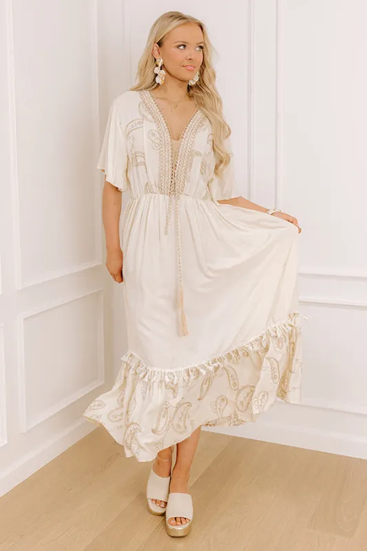 Travel To Tulum Embroidered Midi Dress sold by Impressions